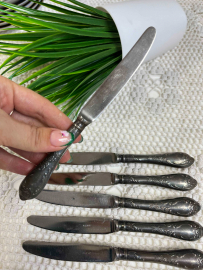 Нож для фруктов "Классик" Киевский з-д им.Шевченко. Мнц с серебрением, нерж.сталь (лезвие). Редкий!. Картинка 5